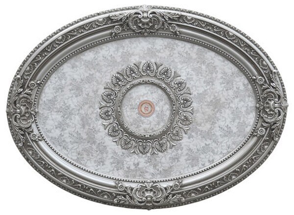 Ceiling medallions oval Chandelier silver adds architecture easy installation affordable